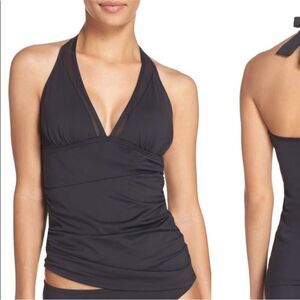 Tommy Bahama Halter Tankini Top Black Size 1X
